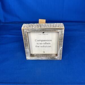 Live Inspired Wooden Box Sign - "Compassion Is So Often The Solution" - Rustic